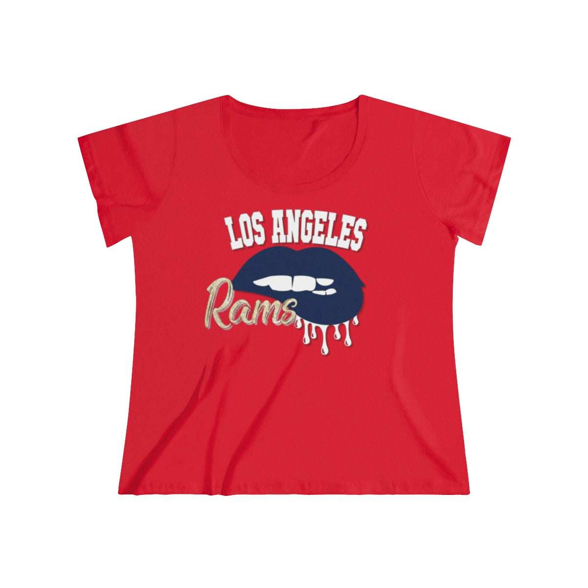 Rams inspired Football Dripping Lips Tee