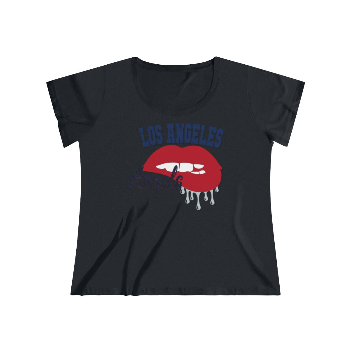 Angels  Baseball Dripping Lips Women's Tee