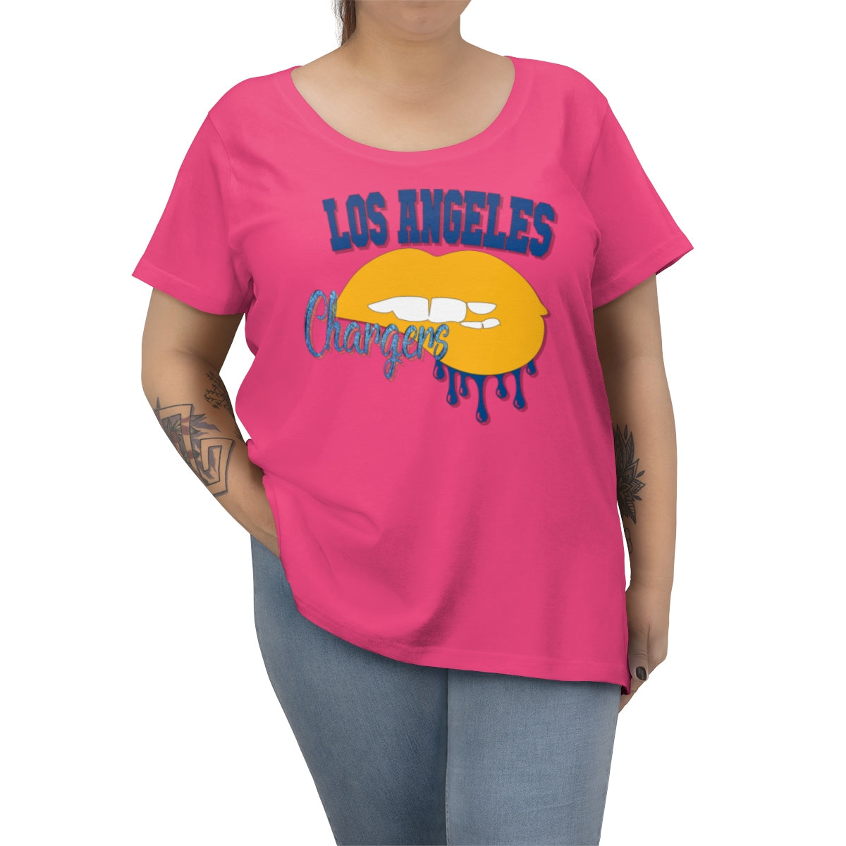 Chargers Dripping Lips Women's Tee