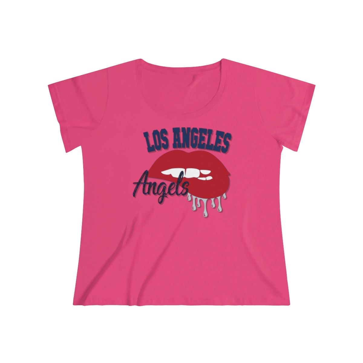 Angels  Baseball Dripping Lips Women's Tee
