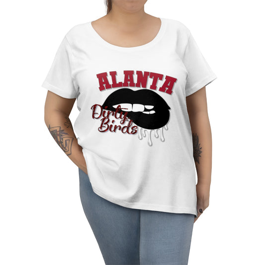 Atlanta "Dirty Birds" Falcons inspired Football Dripping Lips Women's Curvy Tee