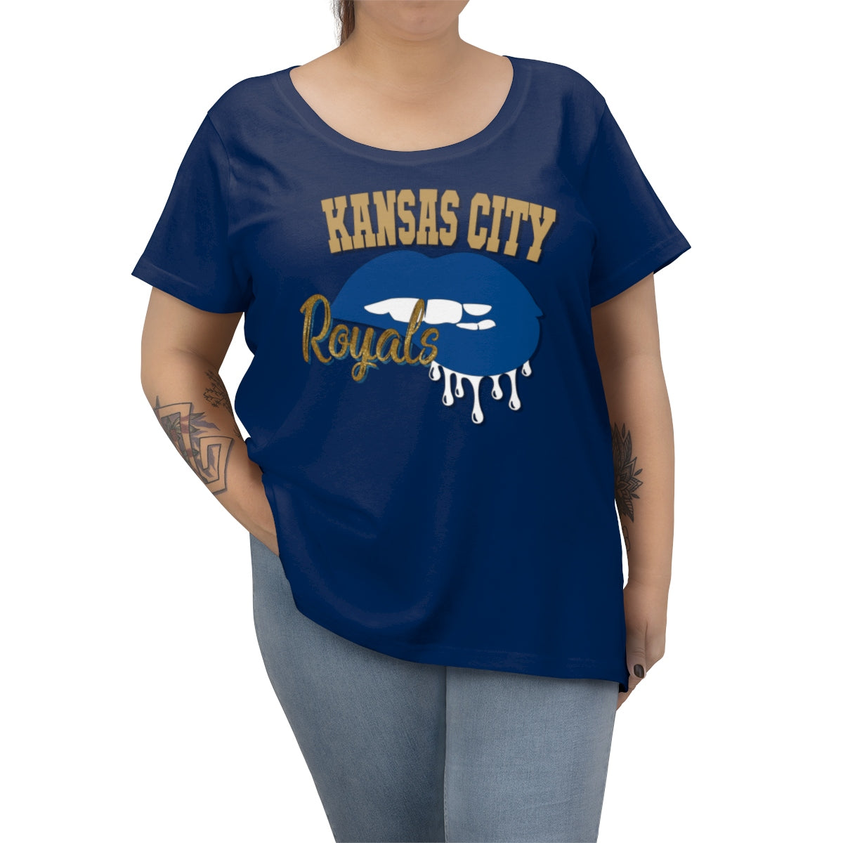 Royals Baseball Dripping Lips Tee