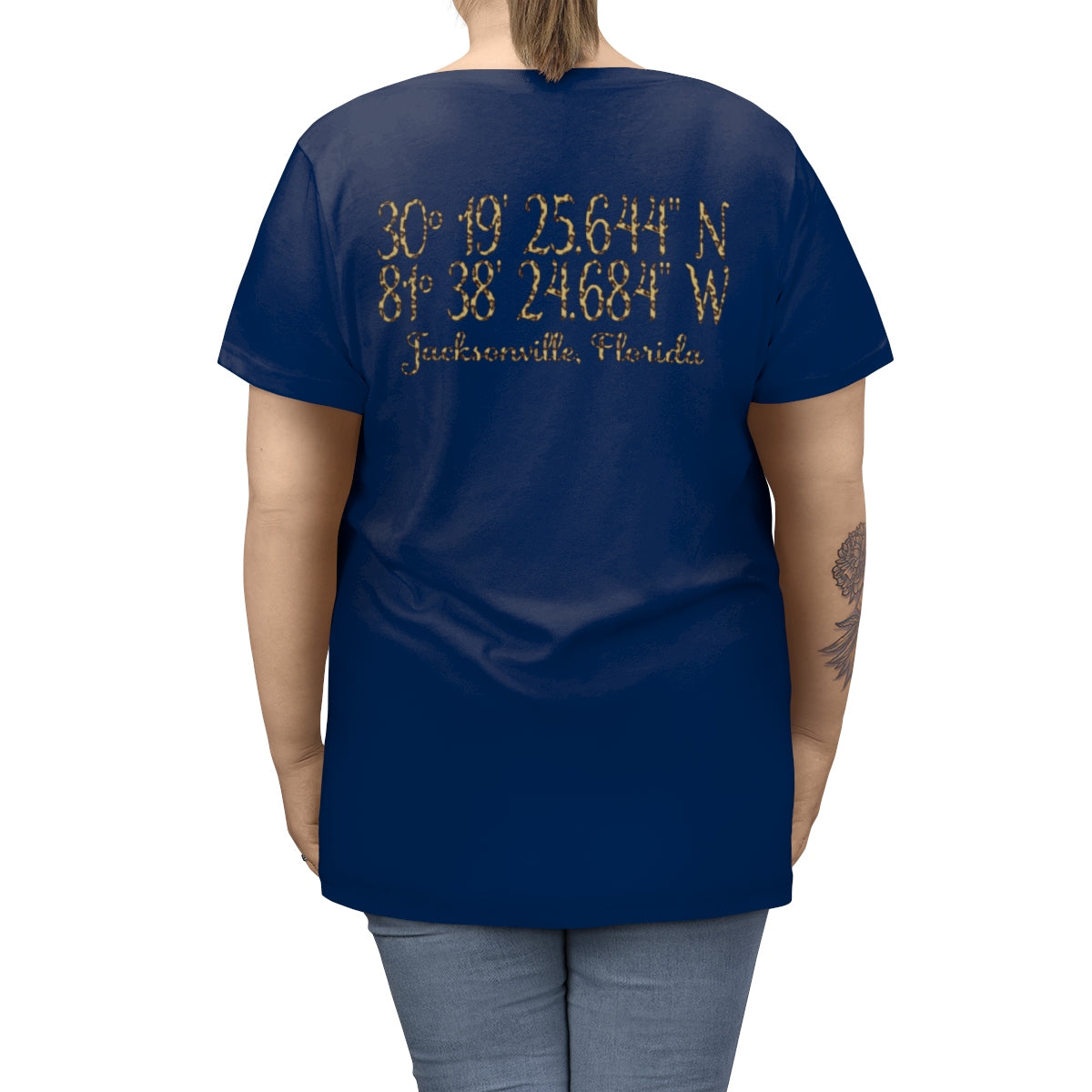 Jaguars Geo-tag Women's Curvy Tee