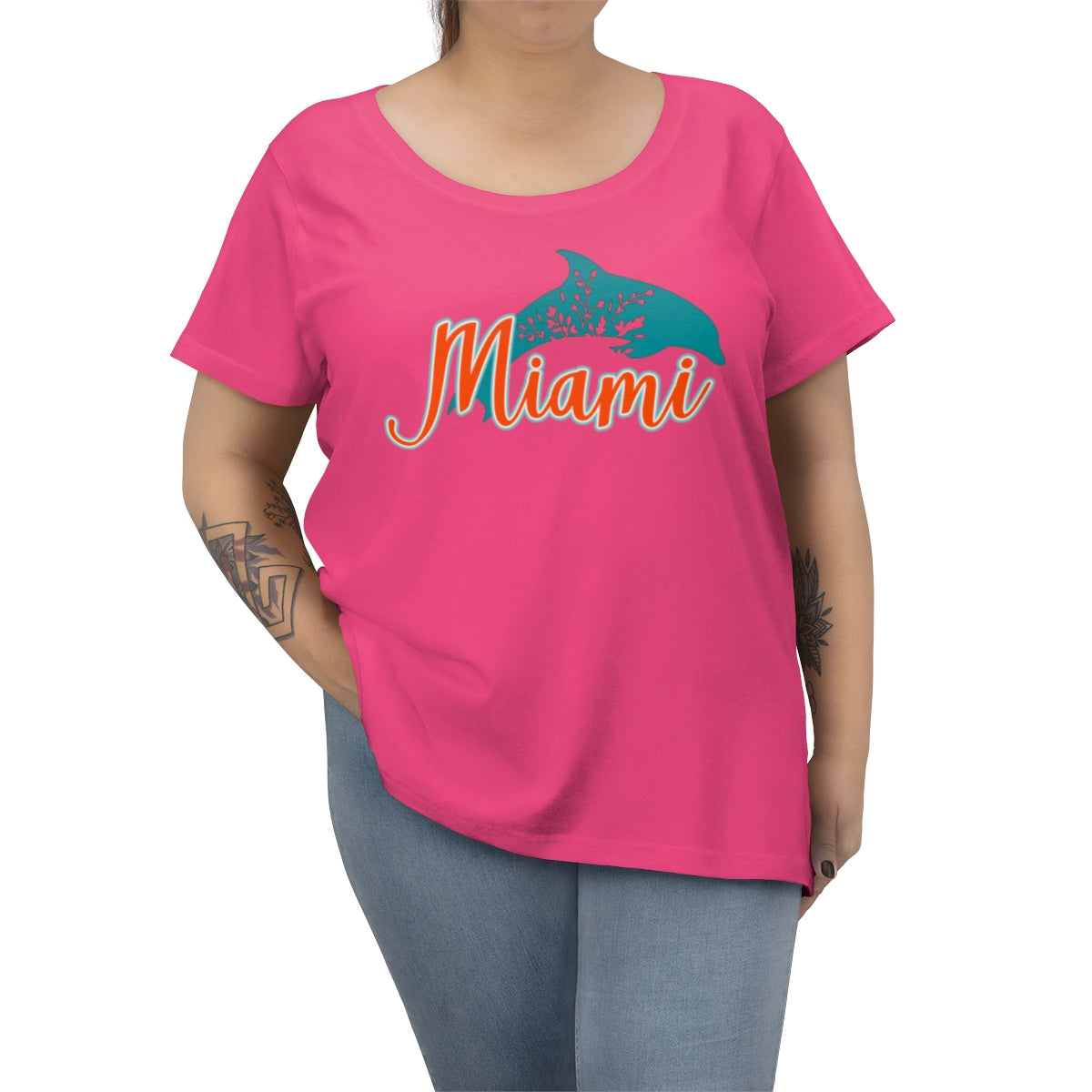 Miami Dolphins Floral Women's Tee