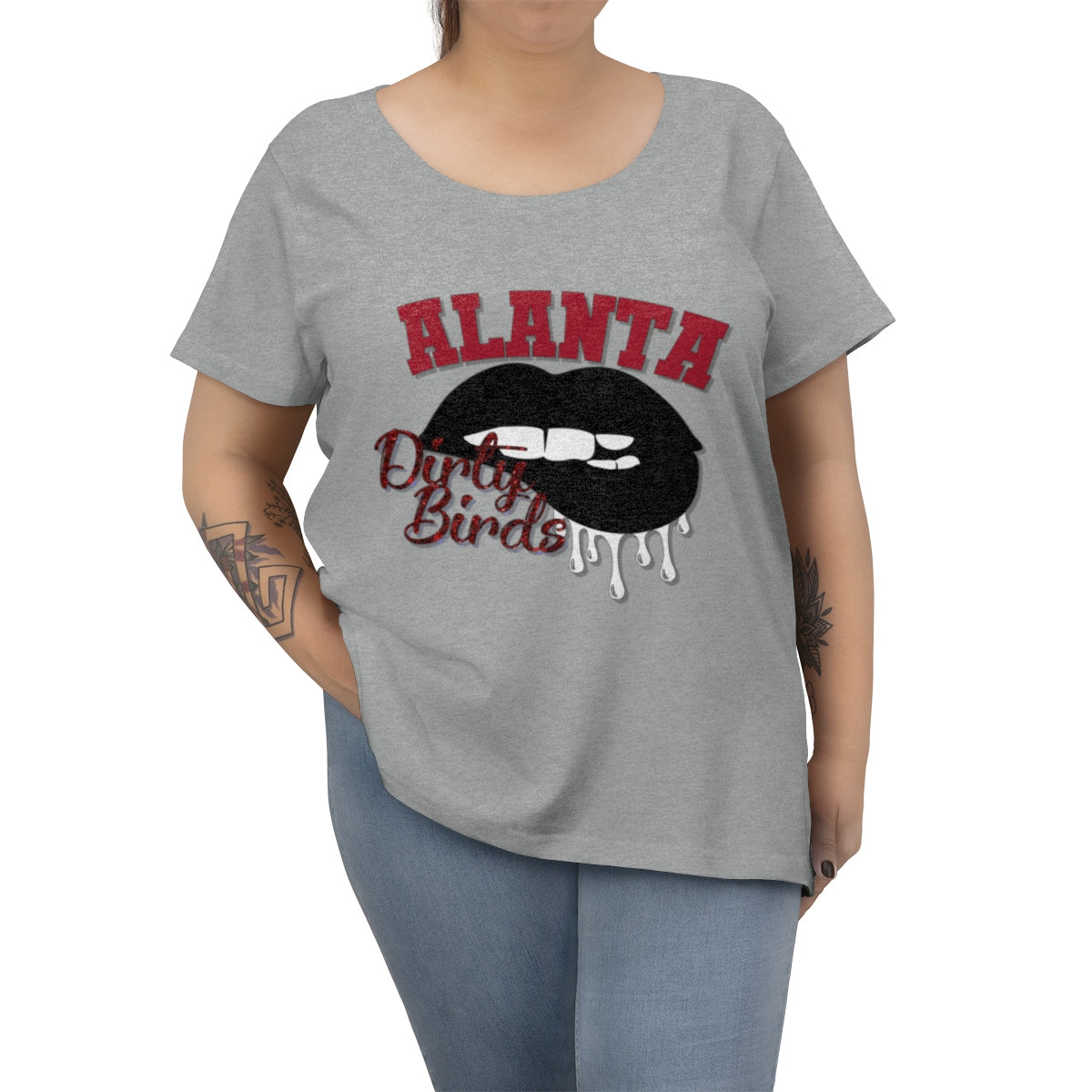 Atlanta Dripping Lips Women's Curvy Tee