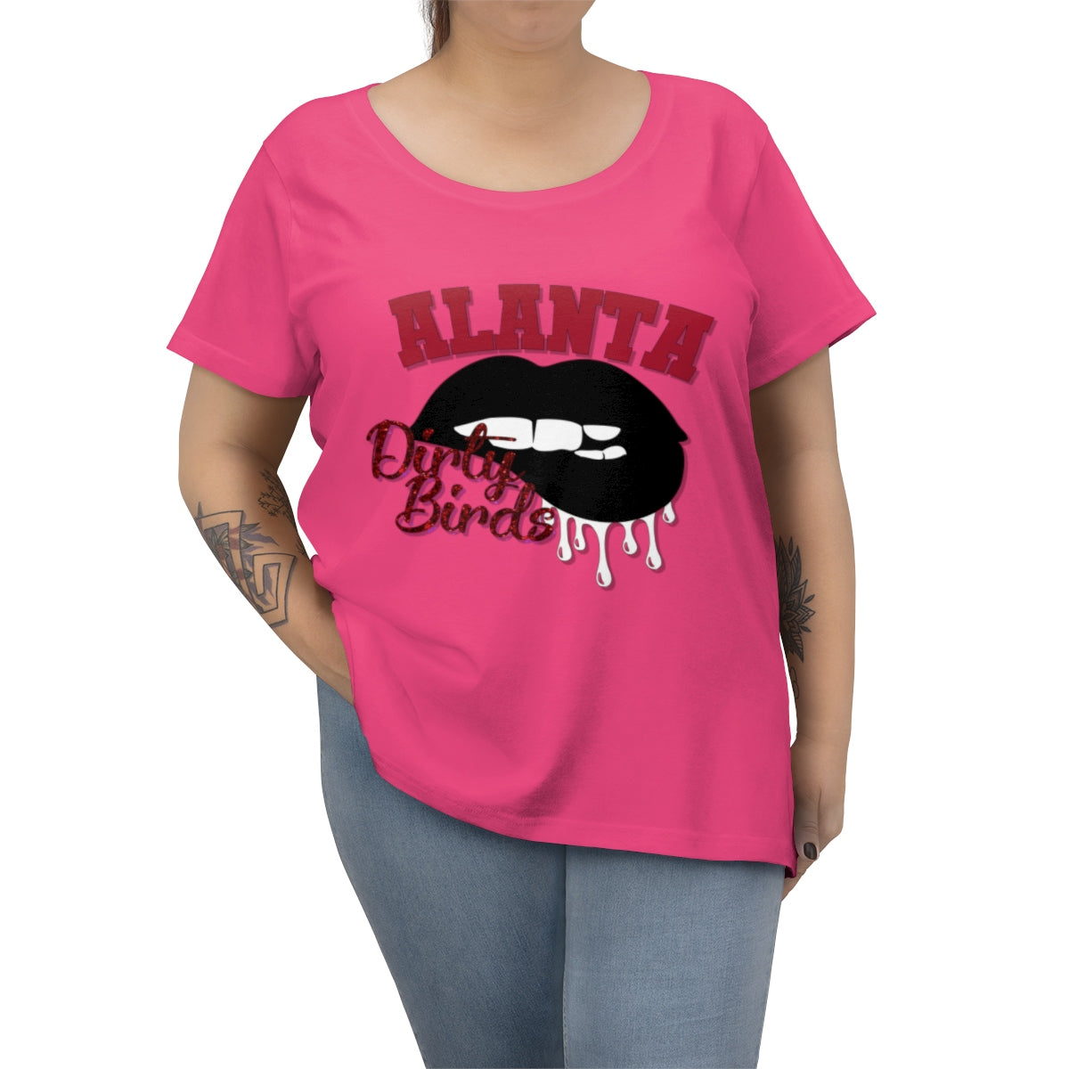Atlanta Dripping Lips Women's Curvy Tee