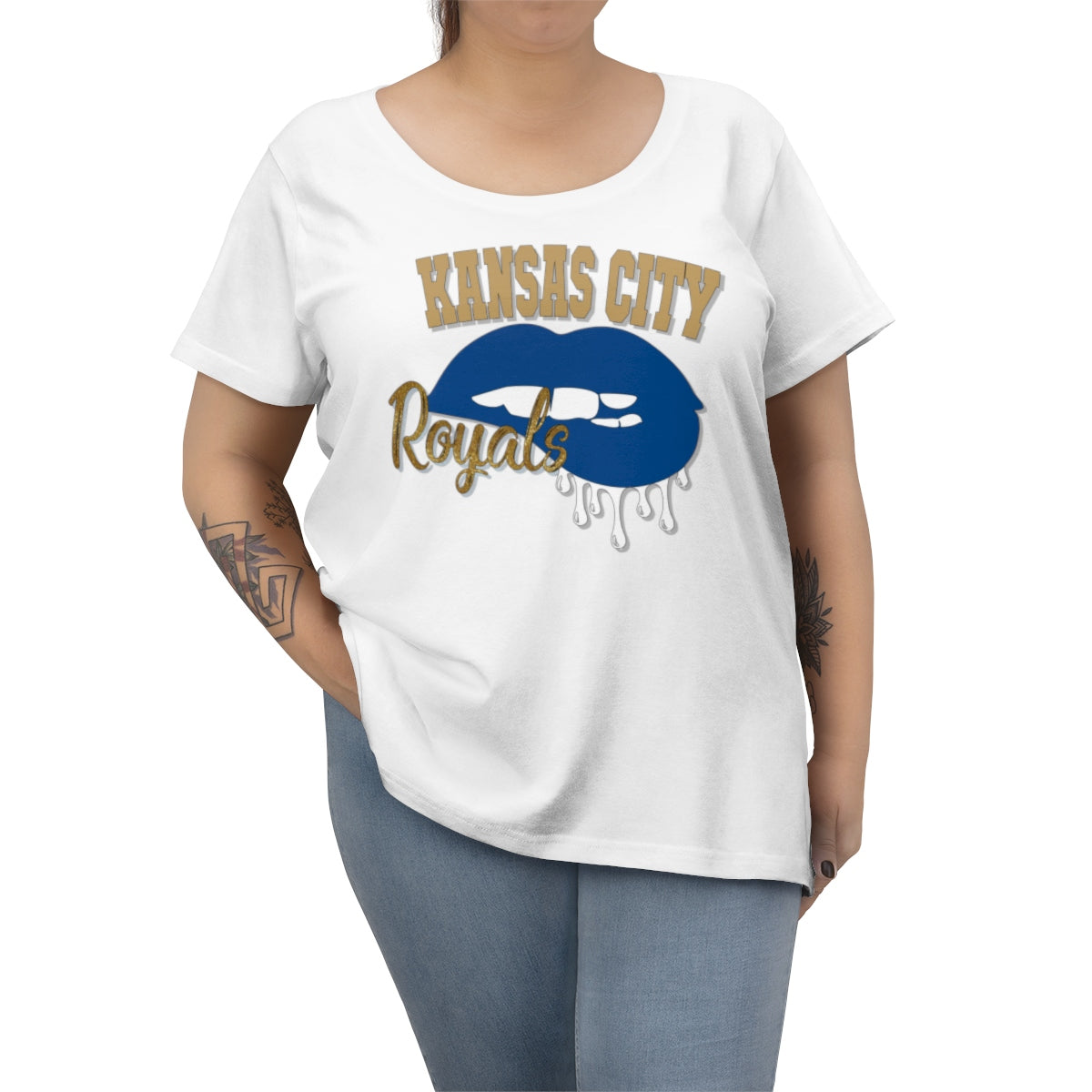 Royals Baseball Dripping Lips Tee