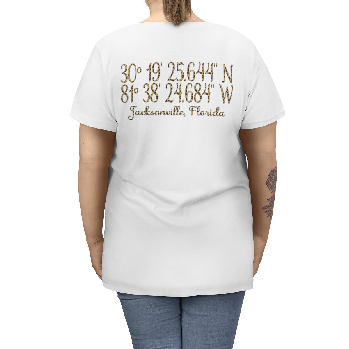 Jaguars Geo-tag Women's Curvy Tee