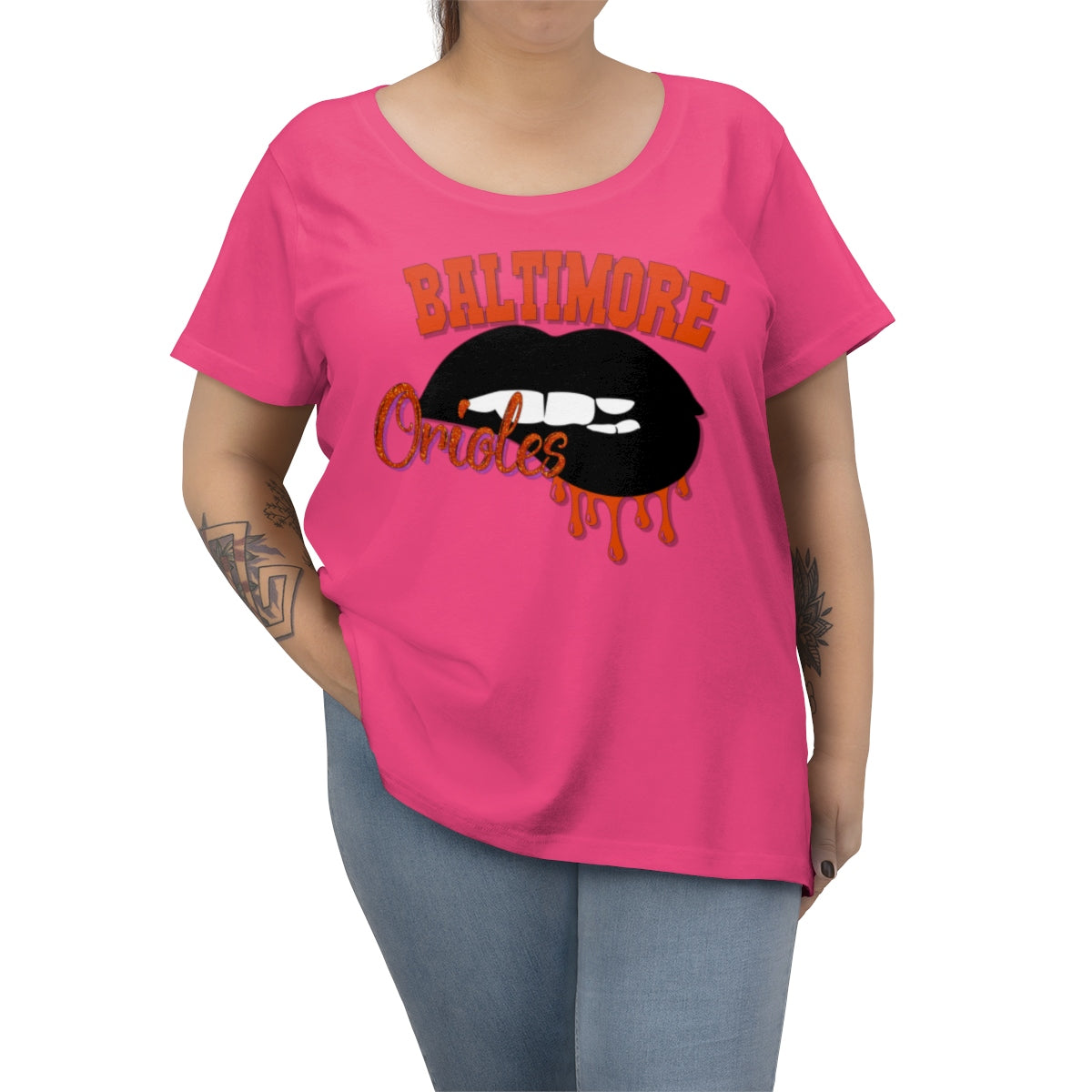 Baltimore Orioles Women's Curvy Tee