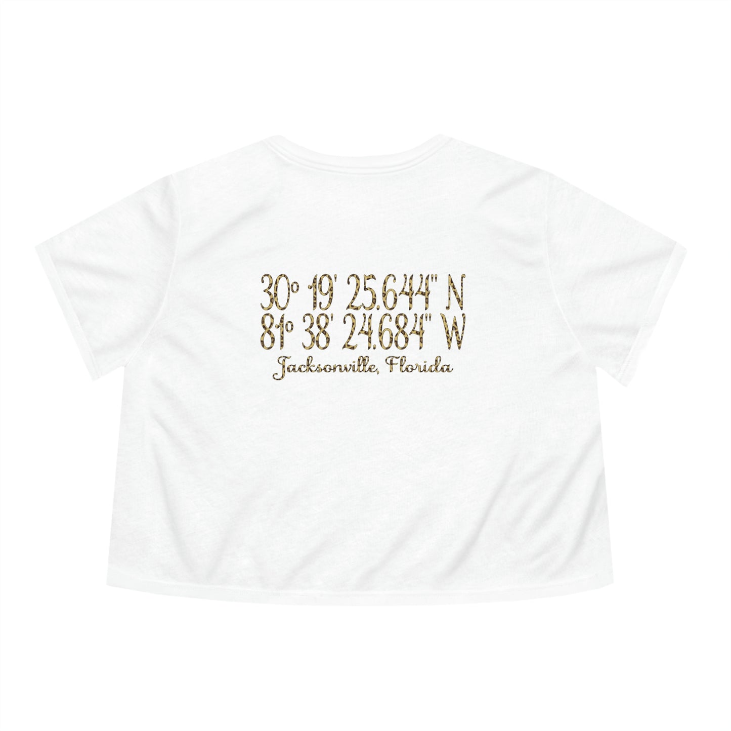Jaguars Inspired #DTWD Geo-tag Women's Curvy Cropped Tee