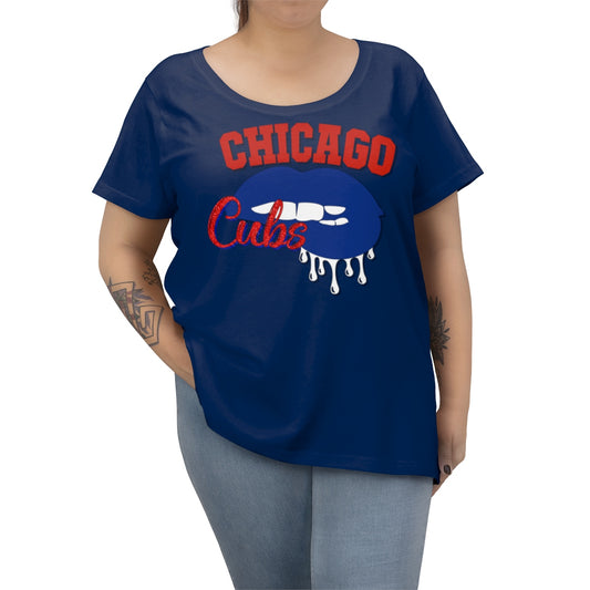 Chicago Cubs Baseball Dripping Lips Tee