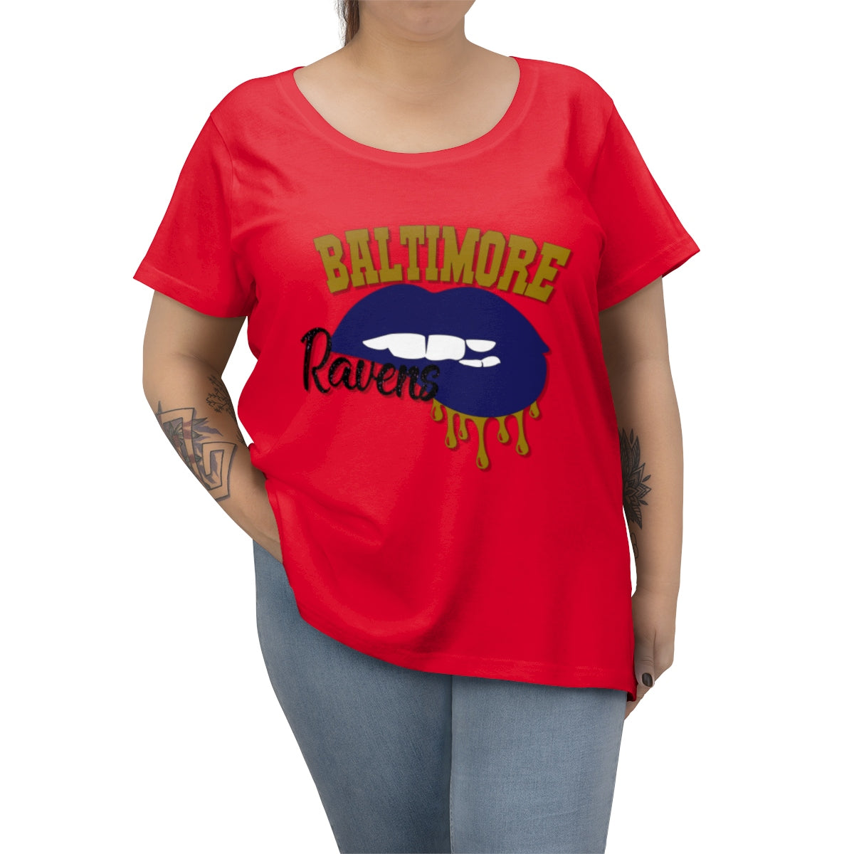 Baltimore Ravens Dripping Lips Tee