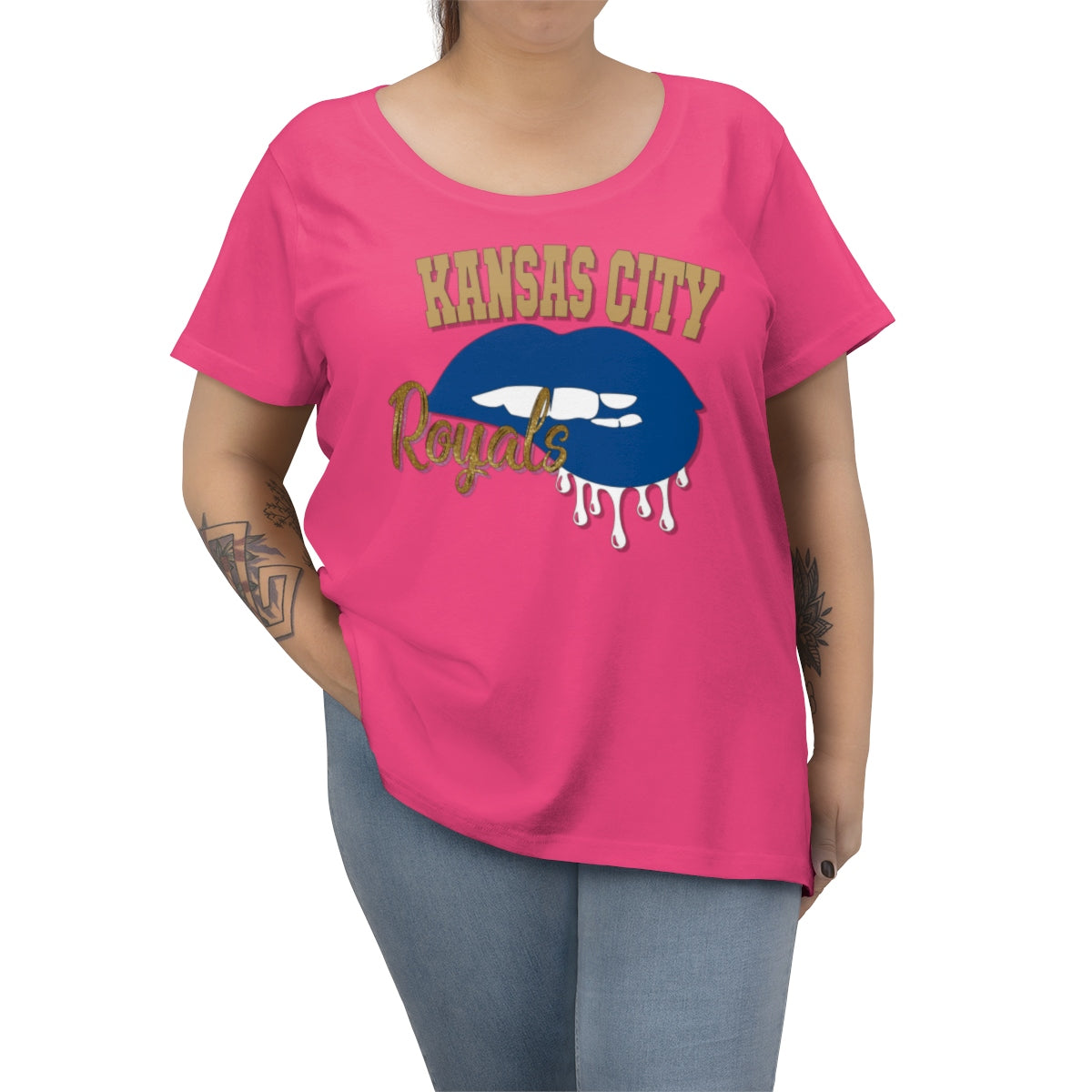 Royals Baseball Dripping Lips Tee