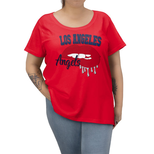 Angels  Baseball Dripping Lips Women's Tee