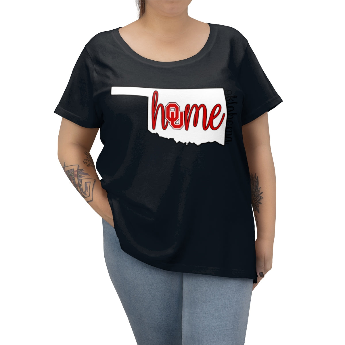 Home Oklahoma University Inspired Women's Curvy Tee