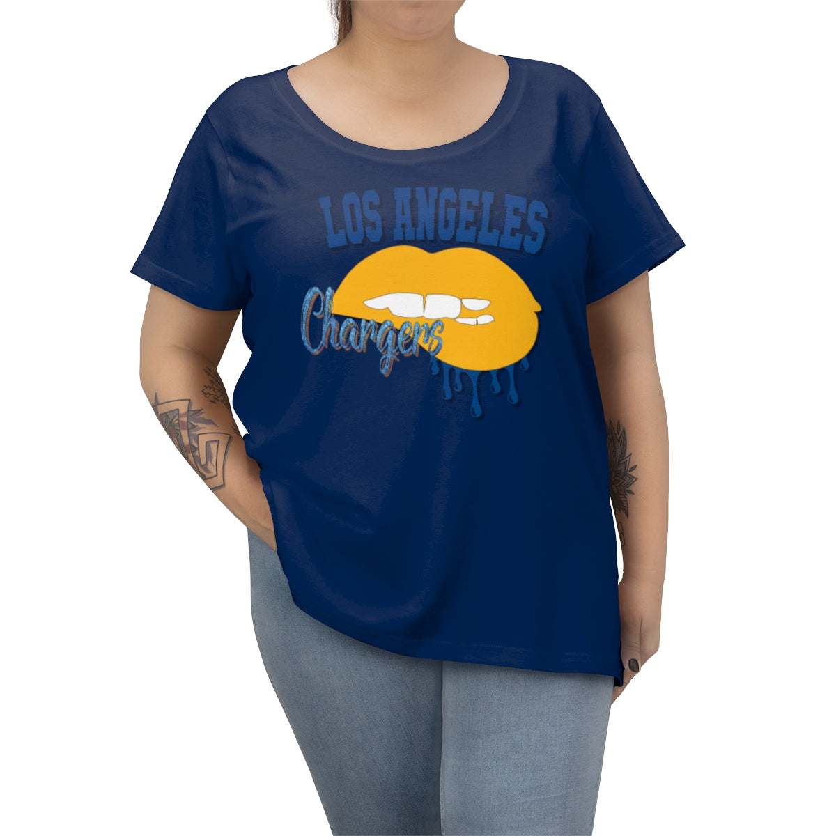 Chargers Dripping Lips Women's Tee