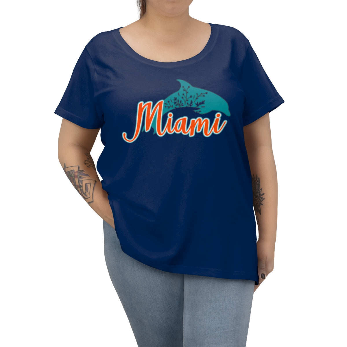 Miami Dolphins Floral Women's Tee
