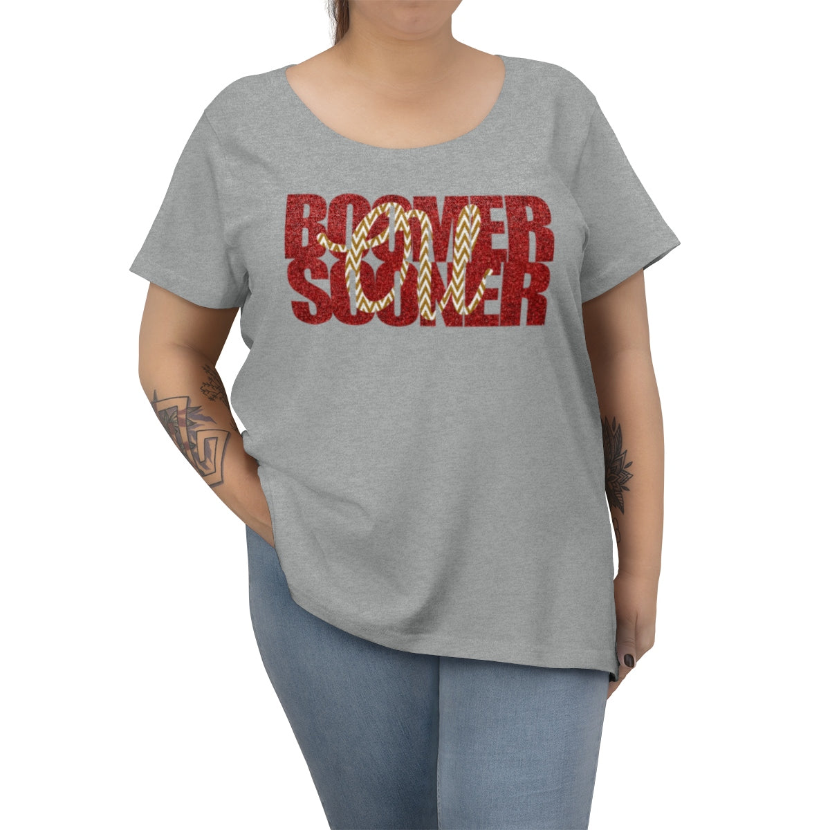 Boomer Sooner Women's Curvy Tee