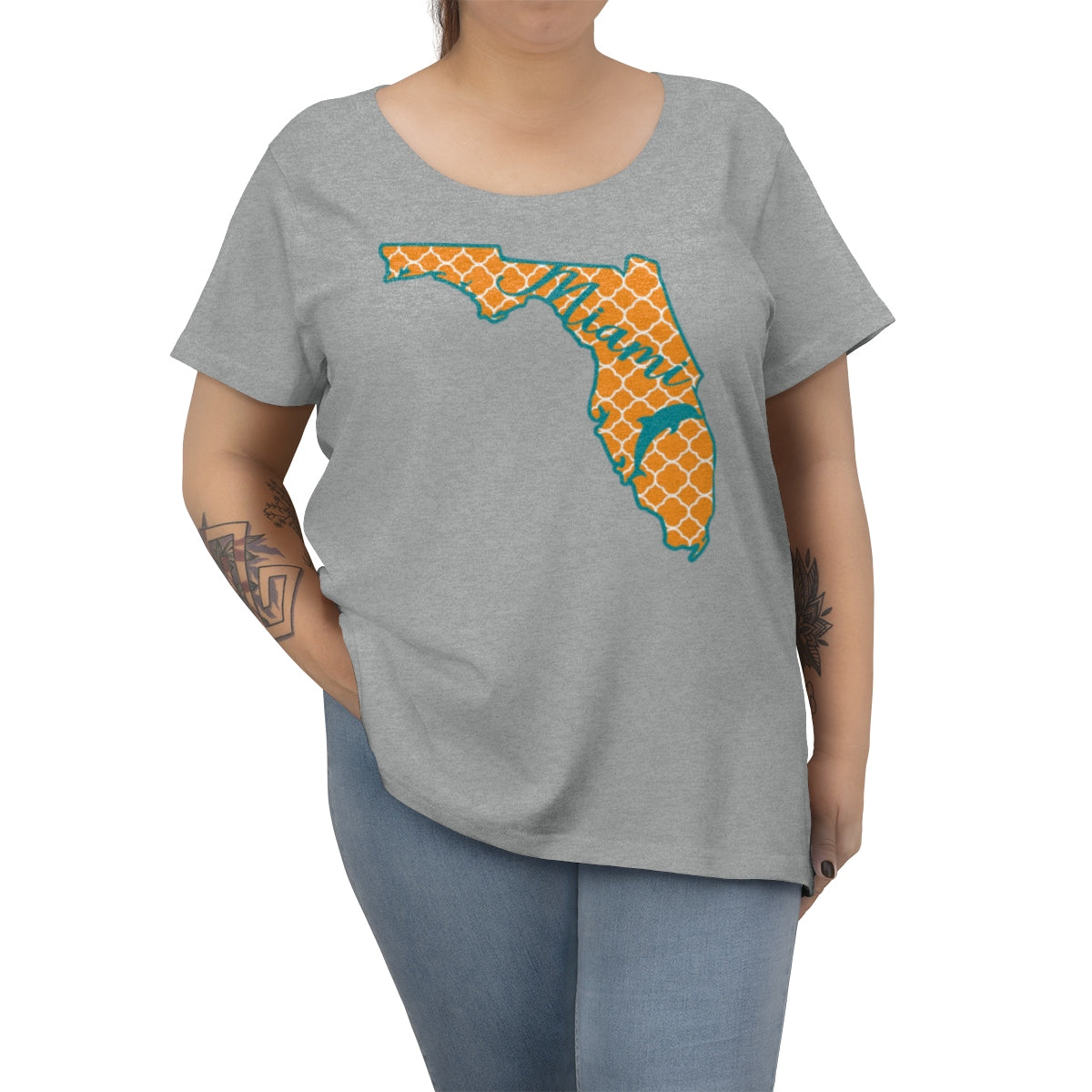 Miami Dolphins State Outline Tee