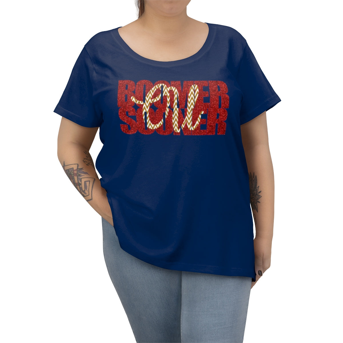 Boomer Sooner Women's Curvy Tee