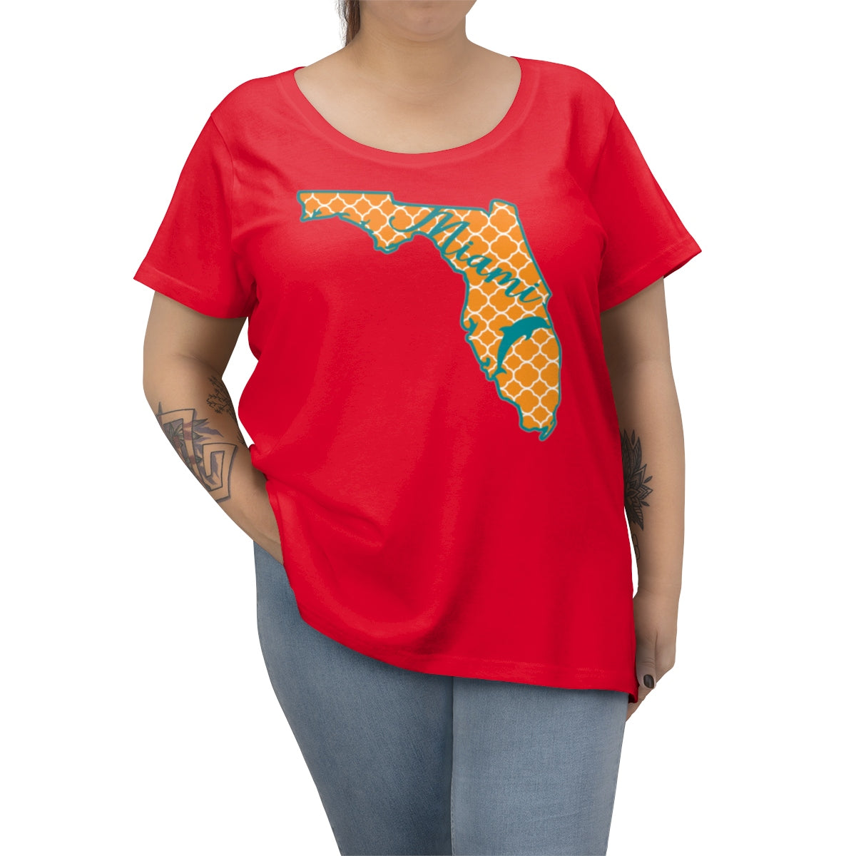 Miami Dolphins State Outline Tee