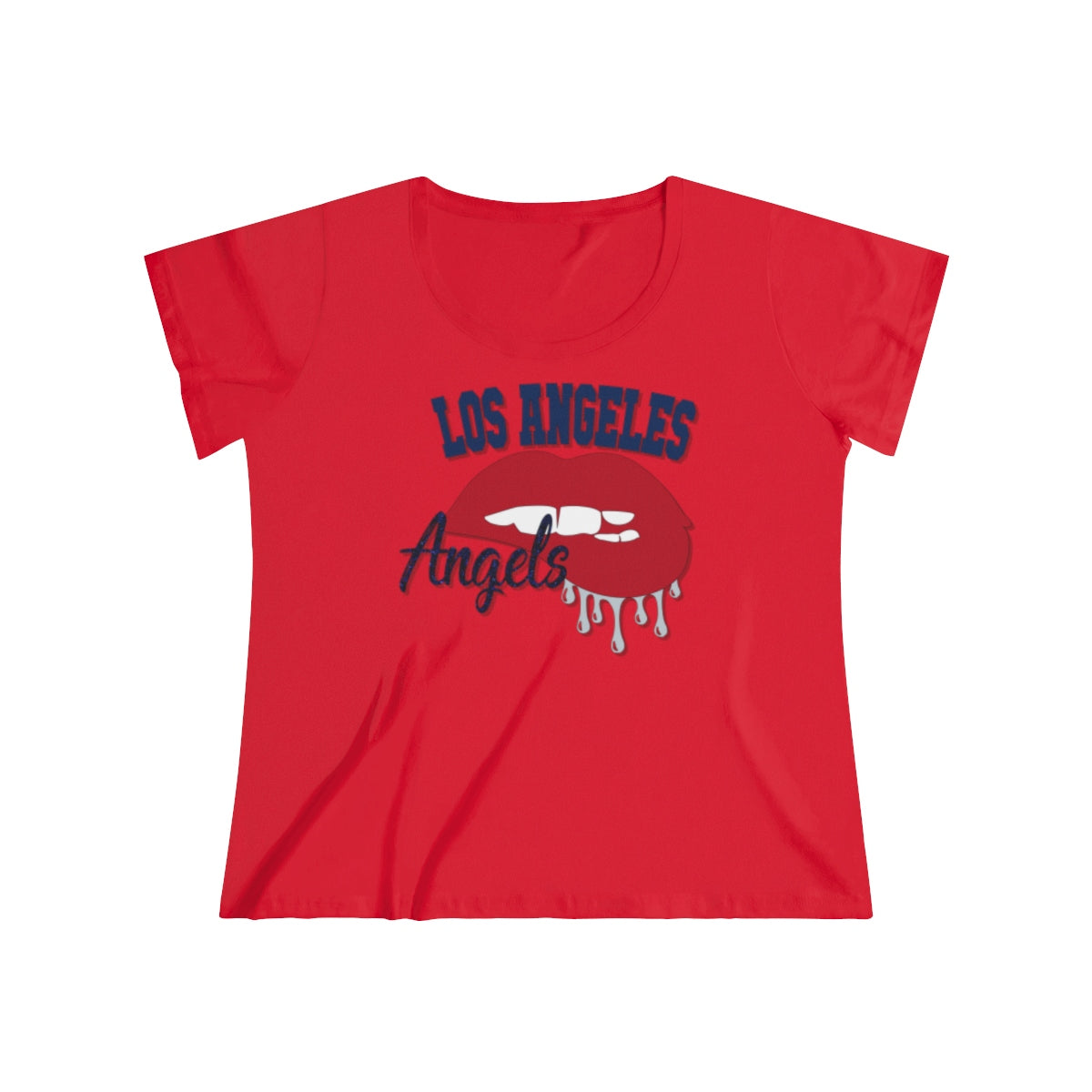 Angels  Baseball Dripping Lips Women's Tee