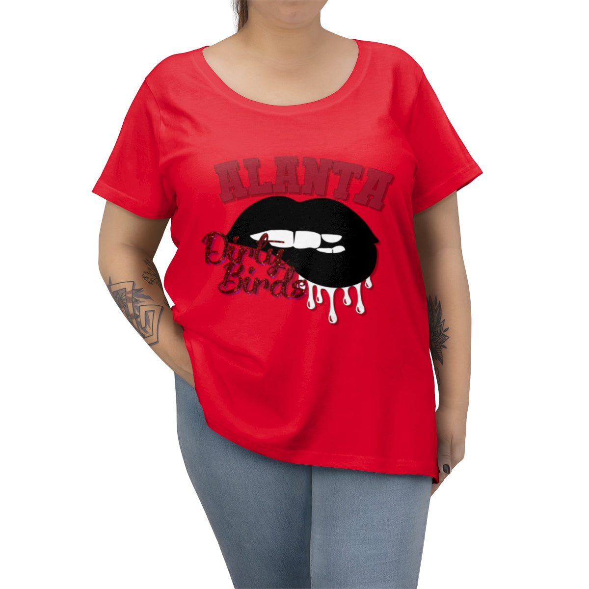 Atlanta Dripping Lips Women's Curvy Tee