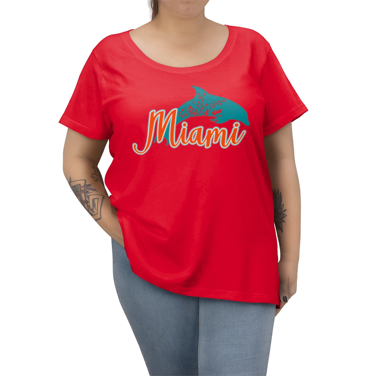Miami Dolphins Floral Women's Tee