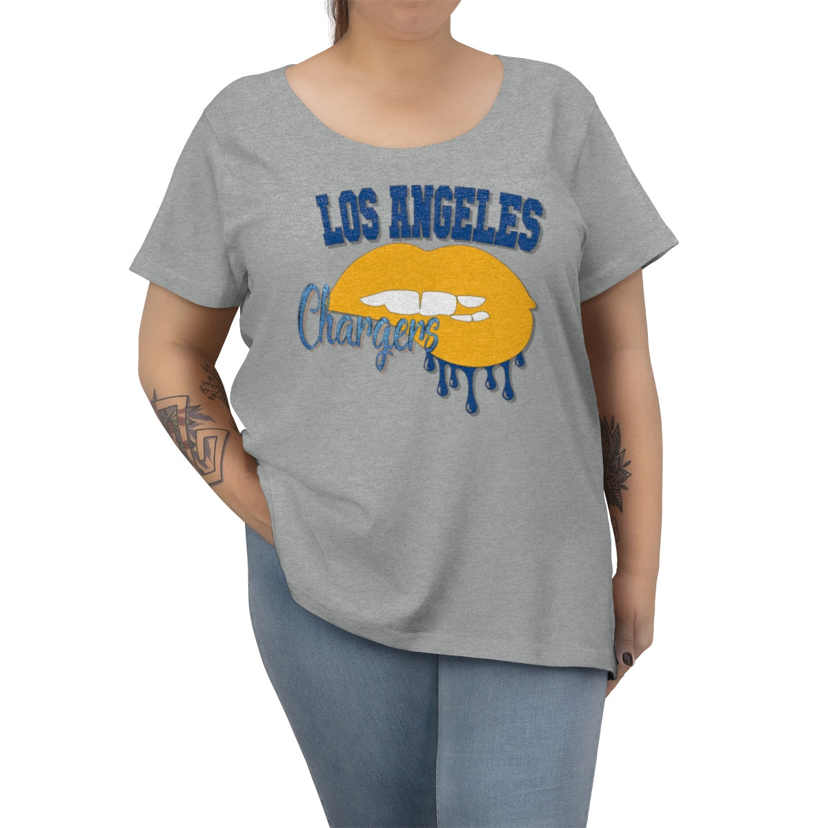 Chargers Dripping Lips Women's Tee
