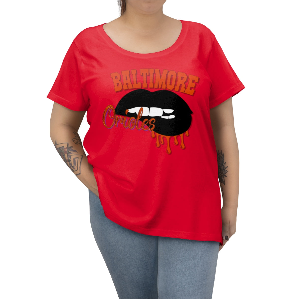 Baltimore Orioles Women's Curvy Tee