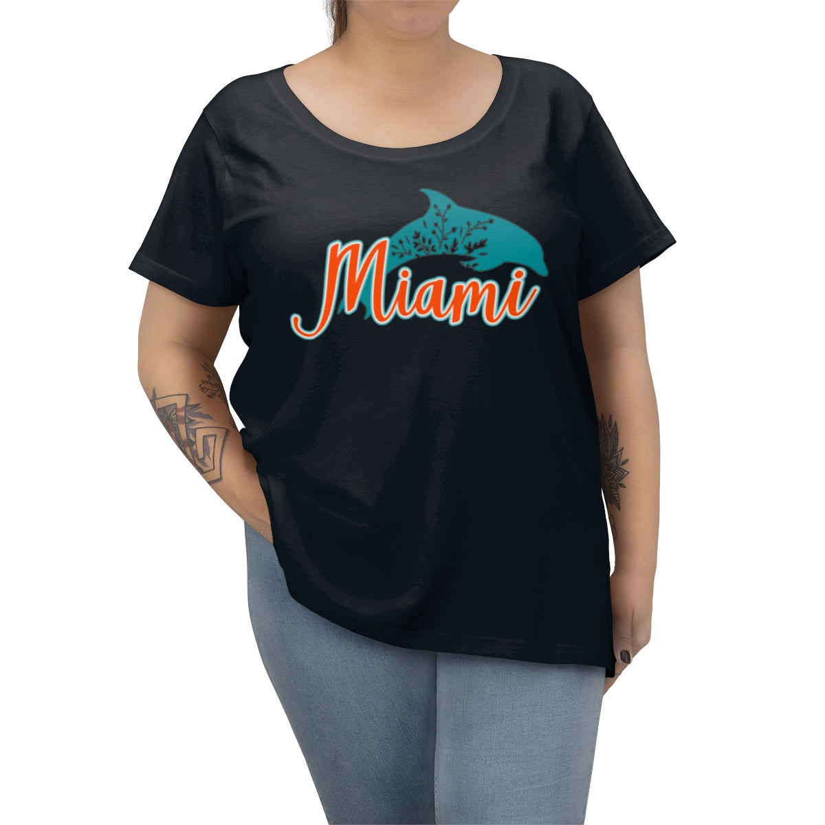 Miami Dolphins Floral Women's Tee