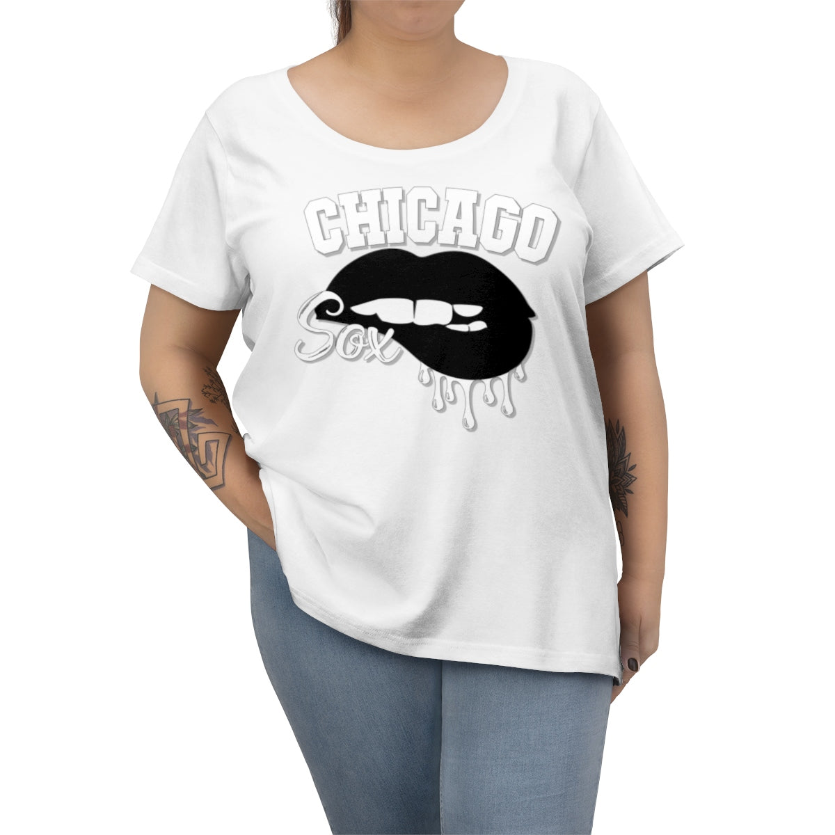 Chicago Sox Baseball Dripping Lips Tee