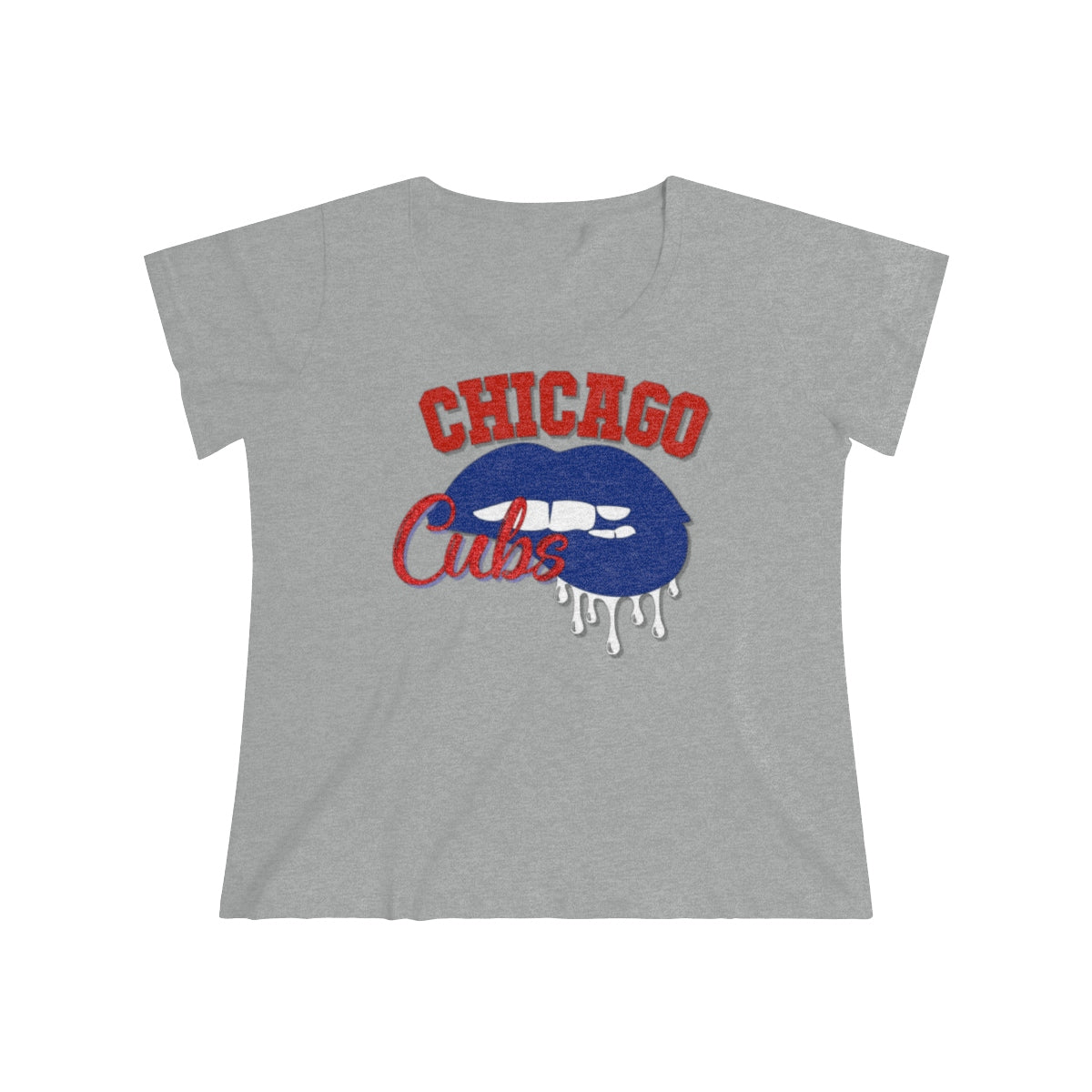 Chicago Cubs Baseball Dripping Lips Tee