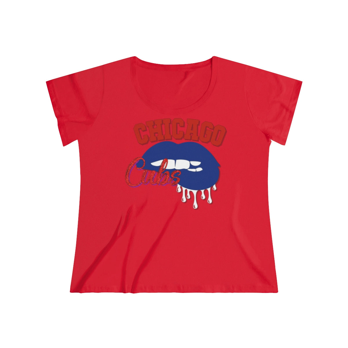 Chicago Cubs Baseball Dripping Lips Tee