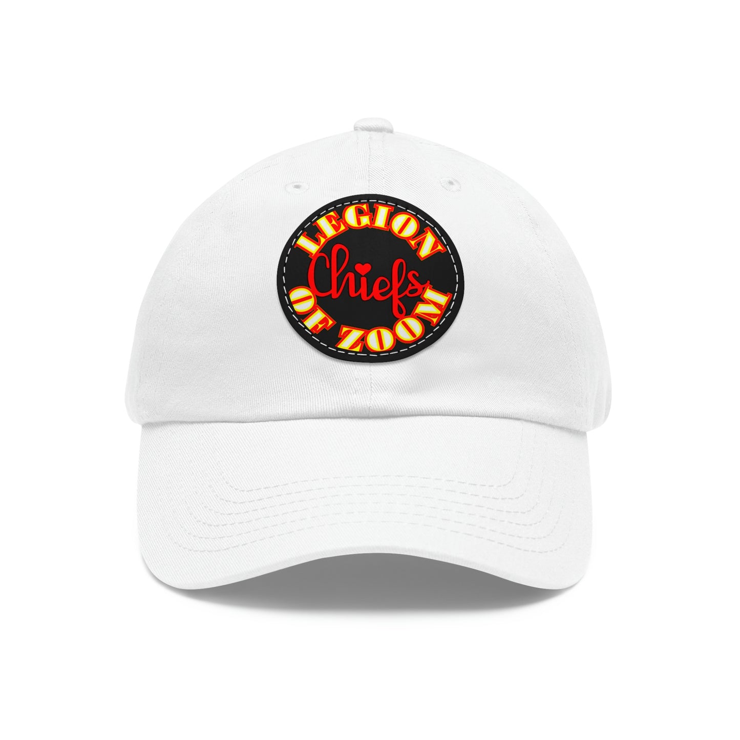 Dad Hat with Leather Patch (Round)