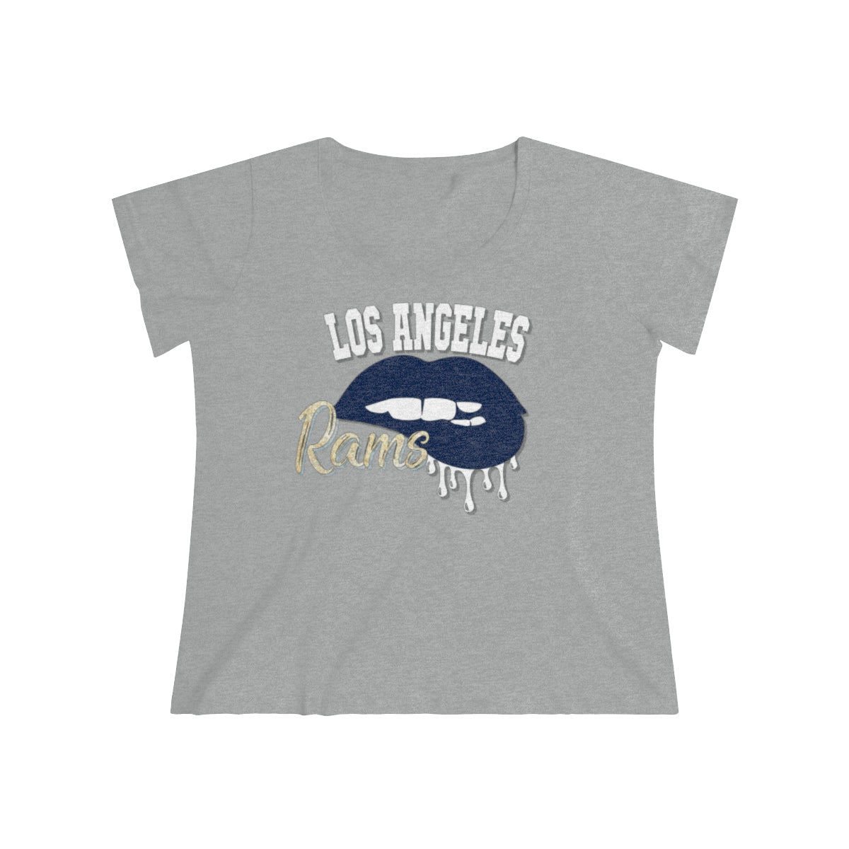Rams inspired Football Dripping Lips Tee