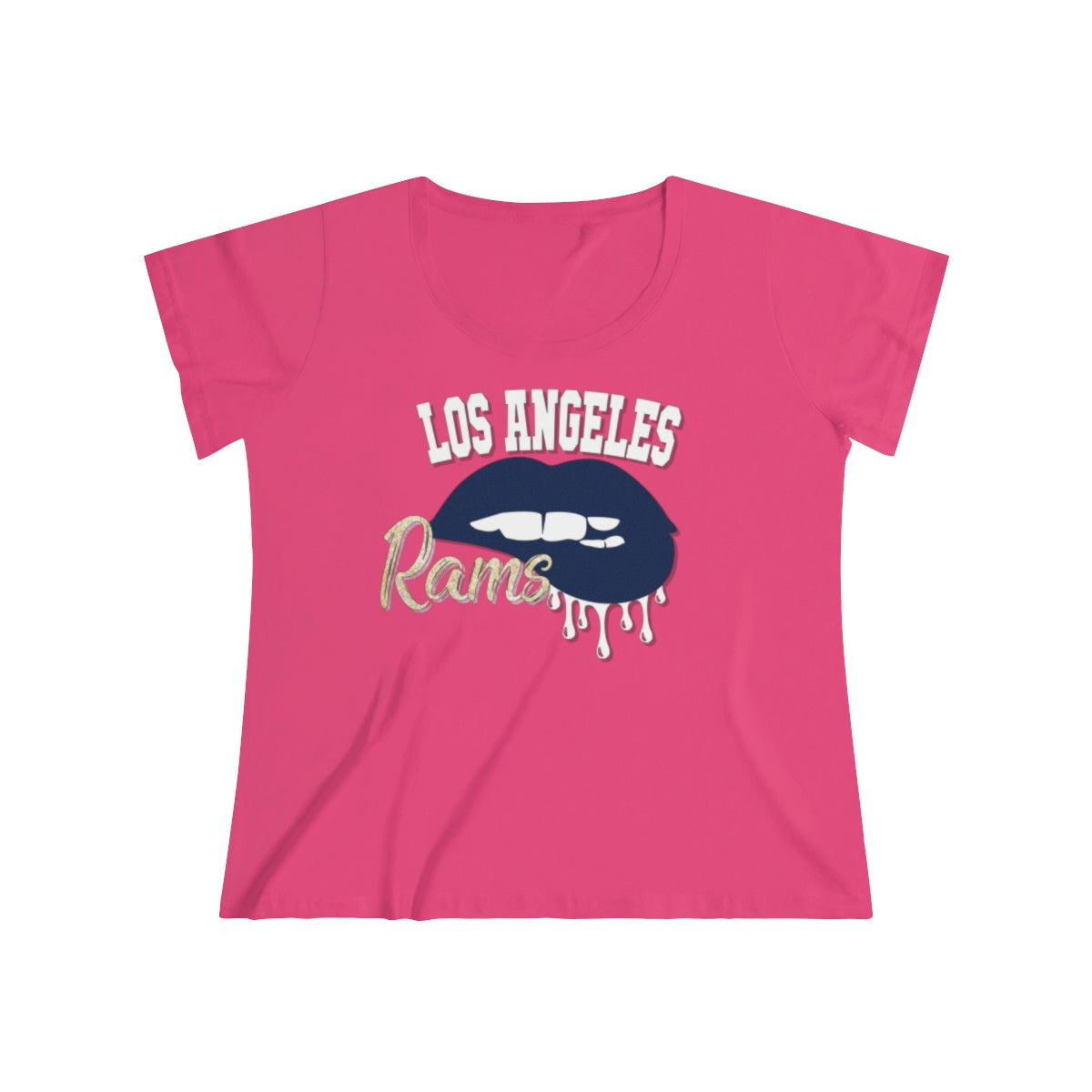 Rams inspired Football Dripping Lips Tee