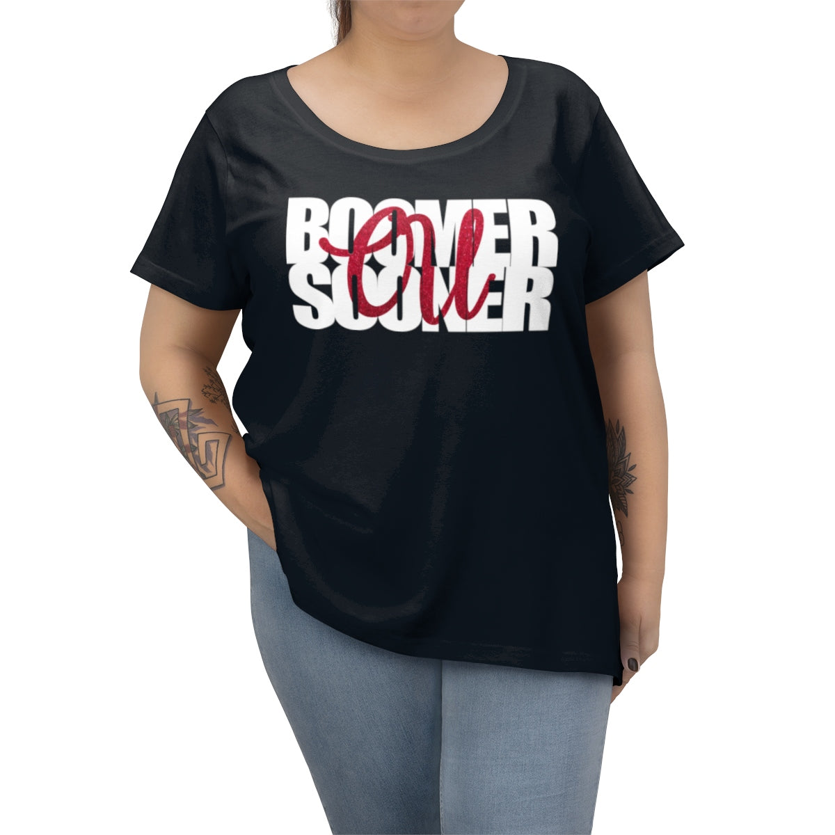 Boomer Sooner Women's Curvy Tee