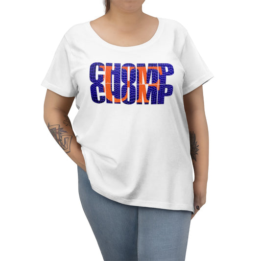 Florida University Inspired Chomp Chomp Women's Curvy Tee