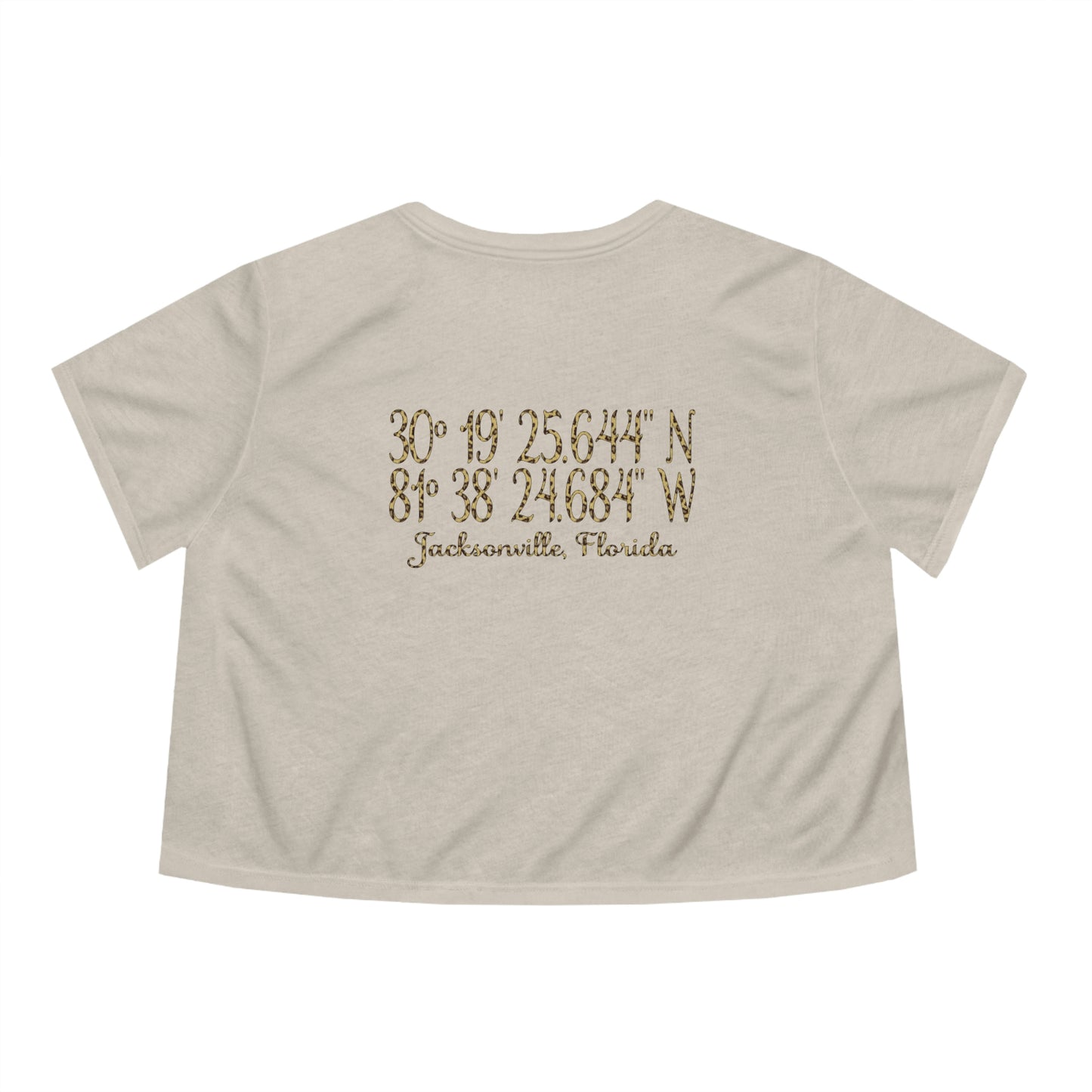 Jaguars Inspired #DTWD Geo-tag Women's Curvy Cropped Tee