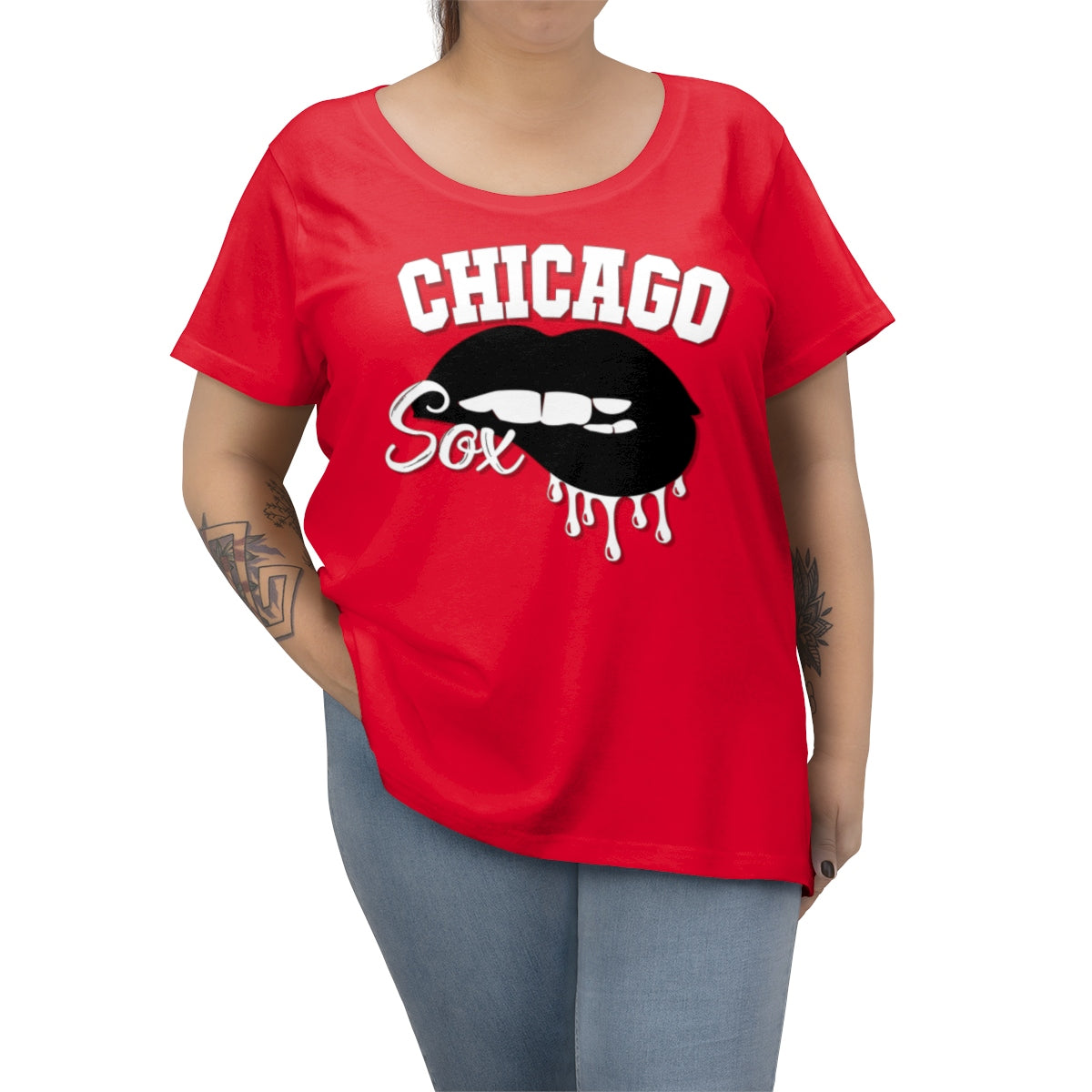 Chicago Sox Baseball Dripping Lips Tee