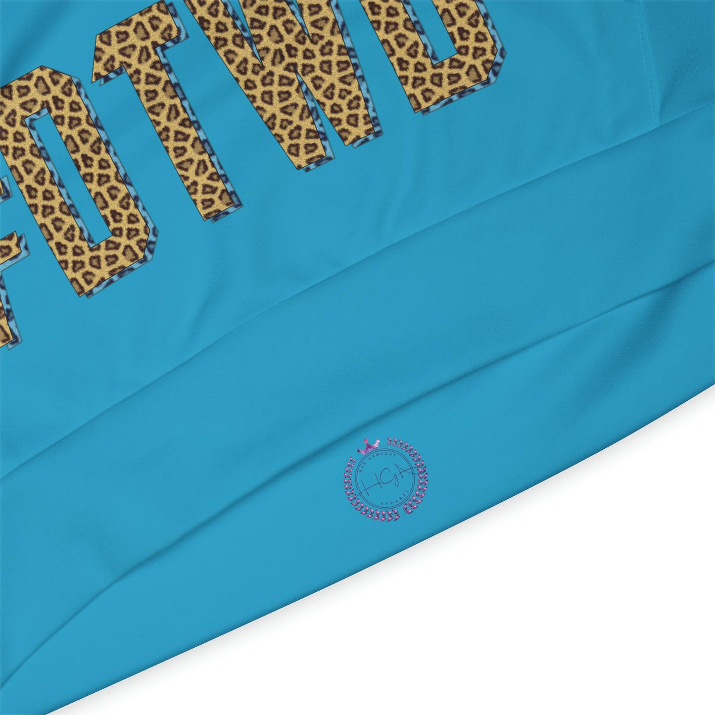 #DTWD Geo-Tag Hooded Sweatshirt Jaguars Teal and leopard print