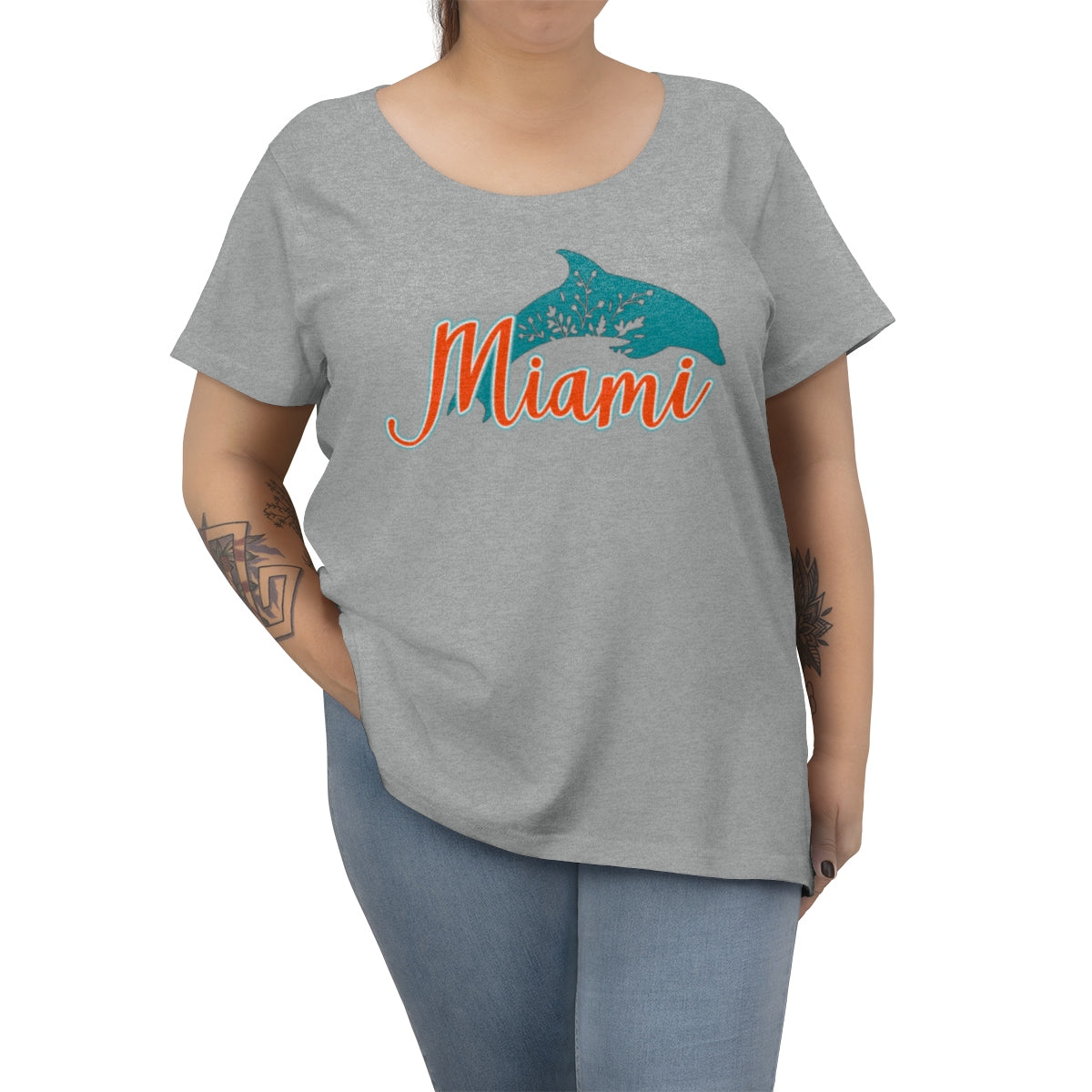 Miami Dolphins Floral Women's Tee