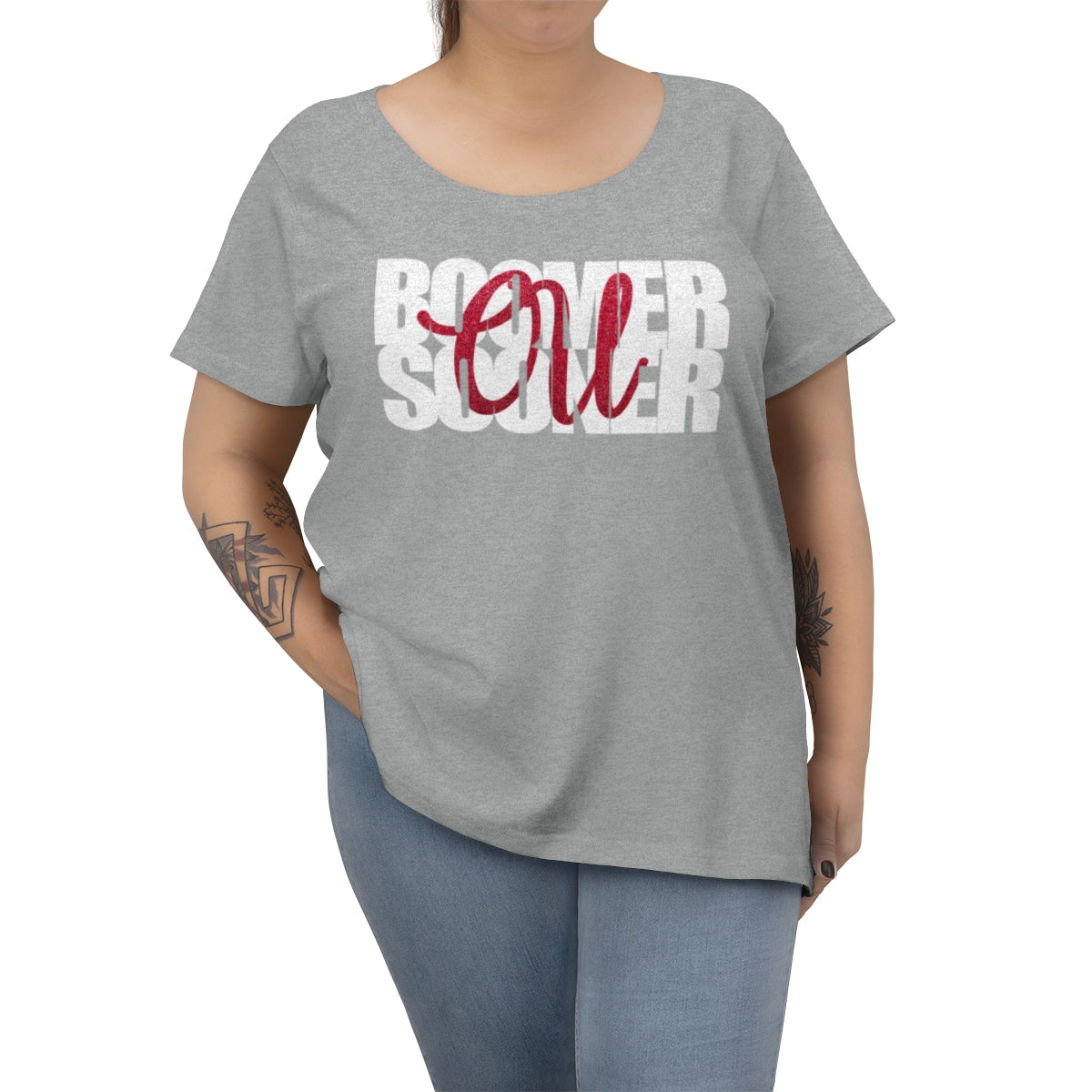 Boomer Sooner Women's Curvy Tee