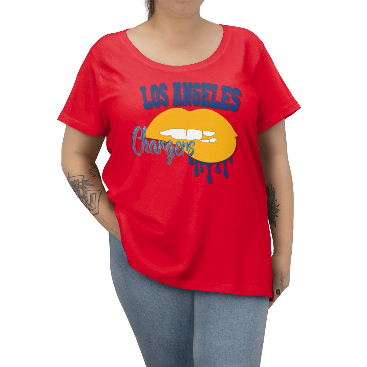 Chargers Dripping Lips Women's Tee