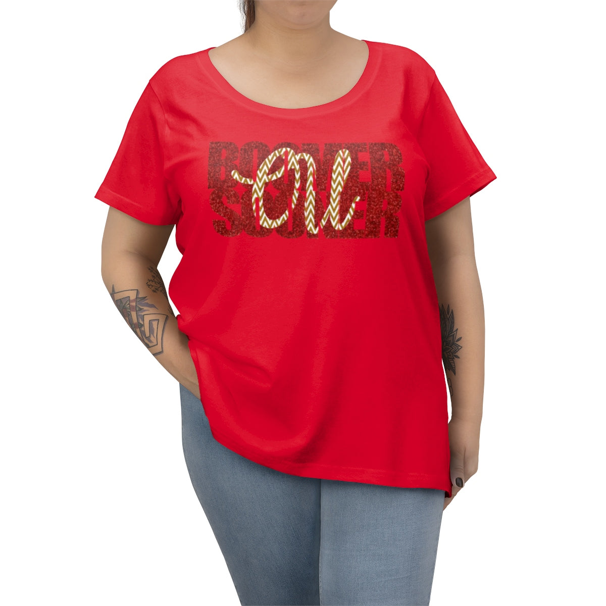 Boomer Sooner Women's Curvy Tee