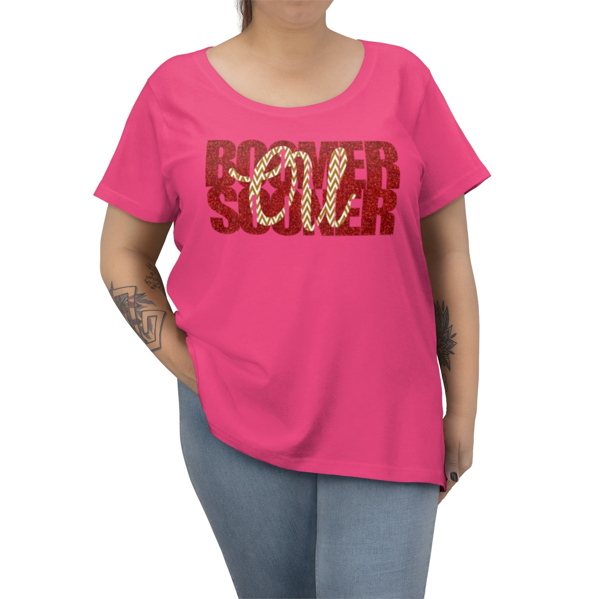 Boomer Sooner Women's Curvy Tee
