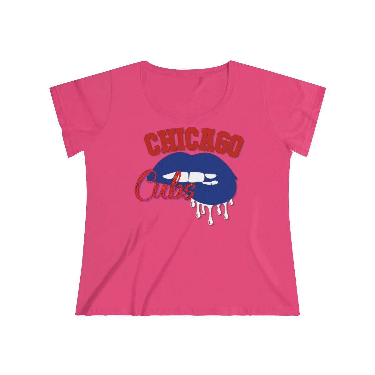 Chicago Cubs Baseball Dripping Lips Tee