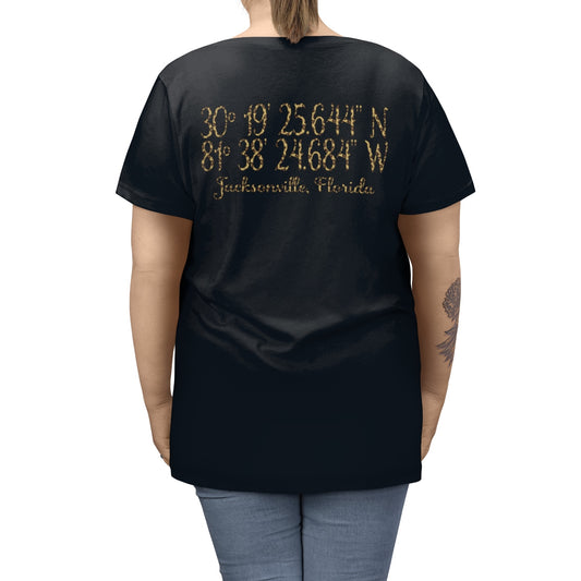 Jaguars Geo-tag Women's Curvy Tee