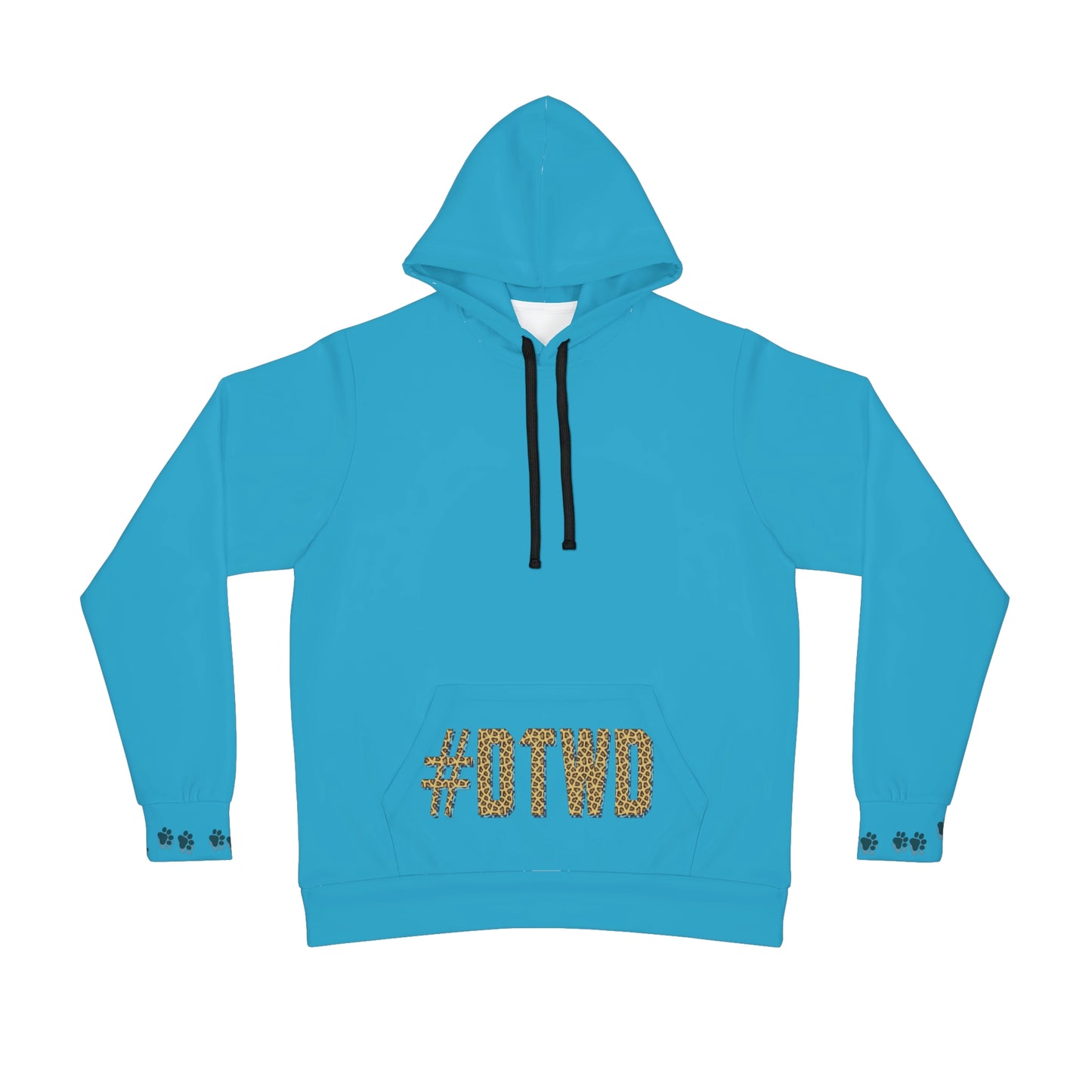 #DTWD Geo-Tag Hooded Sweatshirt Jaguars Teal and leopard print